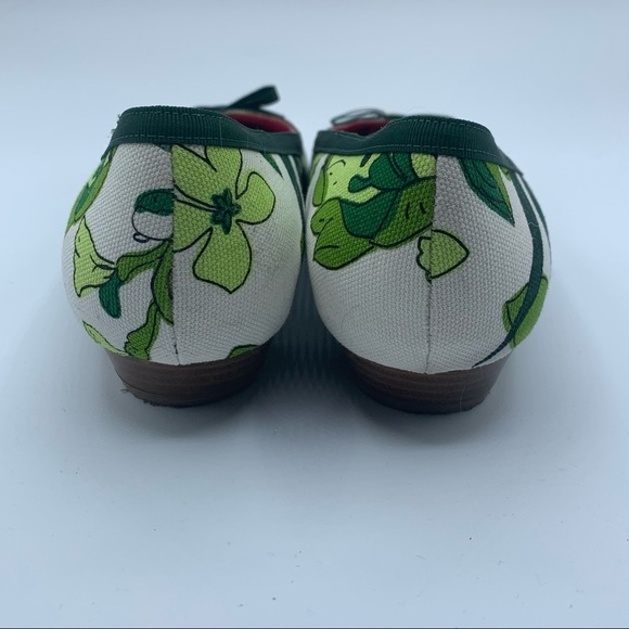RARE Jcrew green floral Lucy Flats - Picture 3 of 10
